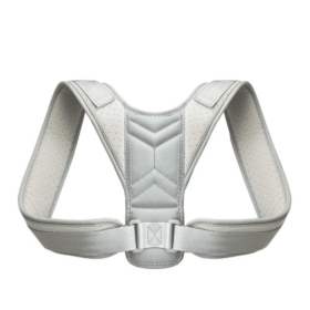 Women Men Univeral Adjustable Back Posture Corrector Shoulder Straightener Brace Neck Pain Relief (Color: GRAY)