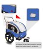2-in-1 Double 2 Seat Bicycle Bike Trailer Jogger Stroller for Kids Children Foldable Collapsible w/Pivot Front Wheel